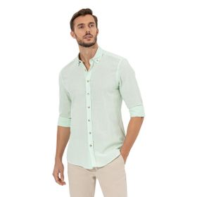 Pierre Cardin 50268183-VR054 Yeşil Erkek Gömlek
