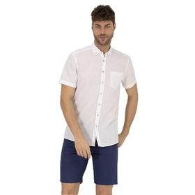 Pierre Cardin 50268184-VR013 Beyaz Kısa Kollu Erkek Gömlek