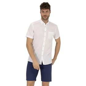 Pierre Cardin 50268184-VR013 Beyaz Kısa Kollu Erkek Gömlek