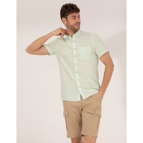 Pierre Cardin 50268184-VR054 Yeşil Erkek Gömlek