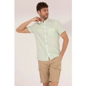 Pierre Cardin 50268184-VR054 Yeşil Erkek Gömlek