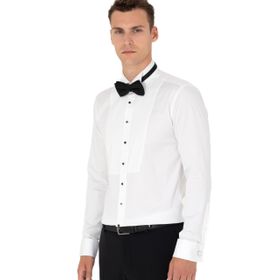 Pierre Cardin 50268199-VR013 Beyaz Smokin Erkek Gömlek