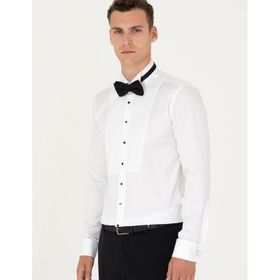 Pierre Cardin 50268199-VR013 Beyaz Smokin Erkek Gömlek