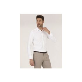 Pierre Cardin 50268227-VR013 Beyaz Desenli Erkek Gömlek