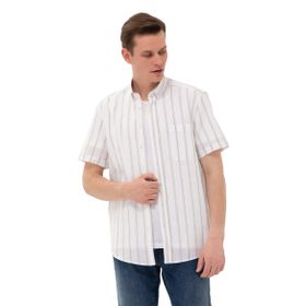Pierre Cardin 50269430-VR027 Haki Kısa Kollu Erkek Gömlek