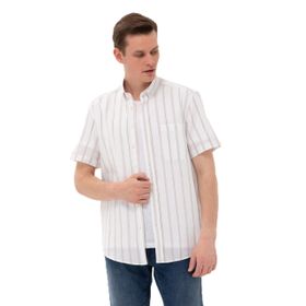 Pierre Cardin 50269430-VR027 Haki Kısa Kollu Erkek Gömlek