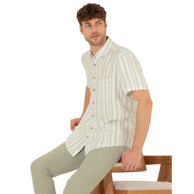 Pierre Cardin 50269432-VR092 Açık Yeşil Desenli Erkek Gömlek