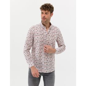 Pierre Cardin 50269435-VR011 Bej Desenli Erkek Gömlek