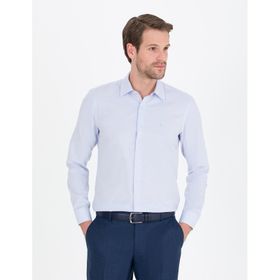 Pierre Cardin 50269449-VR003 Açık Mavi Desenli Erkek Gömlek