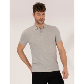Pierre Cardin 50269606-VR091 Açık Gri Melanj Erkek T-shirt