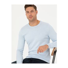 Pierre Cardin 50270179-VR003 Açık Mavi Erkek Kazak