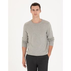 Pierre Cardin 50270179-VR091 Açık Gri Melanj Erkek Kazak