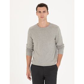 Pierre Cardin 50270179-VR091 Açık Gri Melanj Erkek Kazak