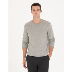 Pierre Cardin 50270179-VR091 Açık Gri Melanj Erkek Kazak
