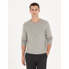 Pierre Cardin 50270179-VR091 Açık Gri Melanj Erkek Kazak