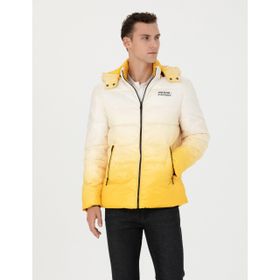 Pierre Cardin 50272840-VR044 Sarı Kapüşonlu Spor Mont
