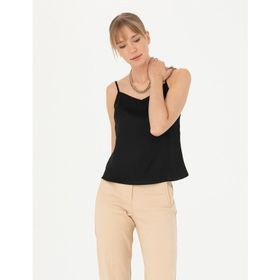 Pierre Cardin 50273057-VR046 Siyah Kısa Kollu Kadın Bluz