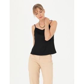 Pierre Cardin 50273057-VR046 Siyah Kısa Kollu Kadın Bluz