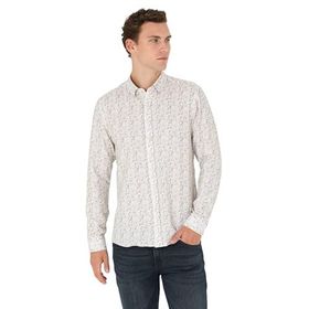 Pierre Cardin 50273552-VR027 Haki Desenli Erkek Gömlek