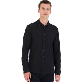 Pierre Cardin 50274595-VR046 Siyah Desenli Erkek Gömlek