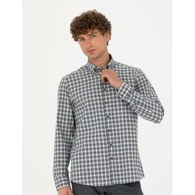 Pierre Cardin 50274597-VR033 Lacivert Desenli Erkek Gömlek