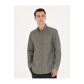 Pierre Cardin 50274660-VR054 Yeşil Desenli Erkek Gömlek