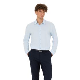 Pierre Cardin 50275511-VR003 Açık Mavi Desenli Erkek Gömlek