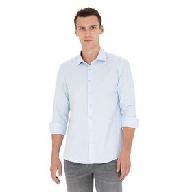 Pierre Cardin 50275684-VR003 Açık Mavi Desenli Erkek Gömlek