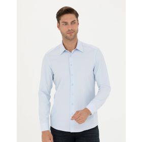 Pierre Cardin 50275690-VR036 Mavi Desenli Erkek Gömlek