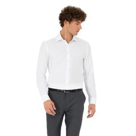 Pierre Cardin 50275692-VR013 Beyaz Desenli Erkek Gömlek