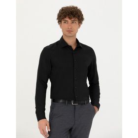 Pierre Cardin 50275692-VR046 Siyah Desenli Erkek Gömlek