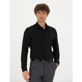 Pierre Cardin 50275692-VR046 Siyah Desenli Erkek Gömlek
