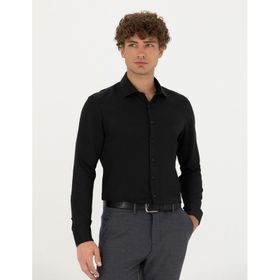 Pierre Cardin 50275692-VR046 Siyah Desenli Erkek Gömlek