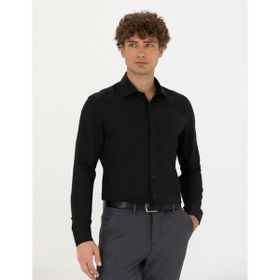 Pierre Cardin 50275692-VR046 Siyah Desenli Erkek Gömlek