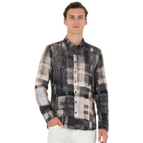 Pierre Cardin 50275923-VR046 Siyah Desenli Erkek Gömlek