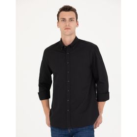 Pierre Cardin 50276553-VR046 Siyah Desenli Erkek Gömlek