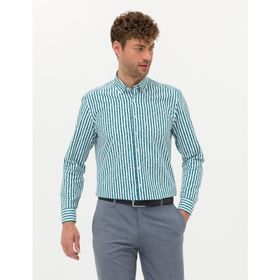 Pierre Cardin 50276696-VR055 Zümrüt Erkek Gömlek