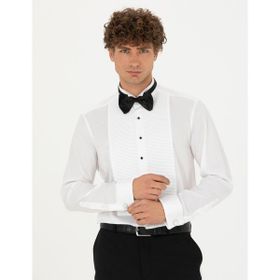 Pierre Cardin 50277127-VR013 Beyaz Smokin Erkek Gömlek