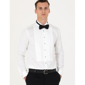 Pierre Cardin 50277128-VR013 Beyaz Smokin Erkek Gömlek
