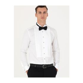 Pierre Cardin 50277128-VR013 Beyaz Smokin Erkek Gömlek