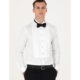 Pierre Cardin 50277128-VR013 Beyaz Smokin Erkek Gömlek