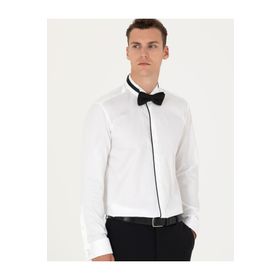 Pierre Cardin 50277130-VR013 Beyaz Smokin Erkek Gömlek
