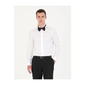 Pierre Cardin 50277143-VR013 Beyaz Smokin Erkek Gömlek