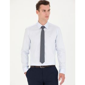 Pierre Cardin 50277147-VR003 Açık Mavi Basic Erkek Gömlek