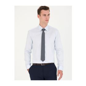 Pierre Cardin 50277147-VR003 Açık Mavi Basic Erkek Gömlek