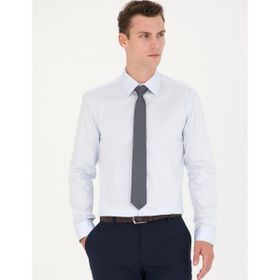 Pierre Cardin 50277147-VR003 Açık Mavi Basic Erkek Gömlek