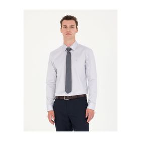 Pierre Cardin 50277147-VR024 Gri Erkek Gömlek