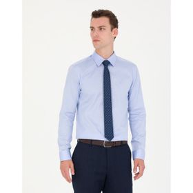 Pierre Cardin 50277147-VR032 Koyu Mavi Erkek Gömlek