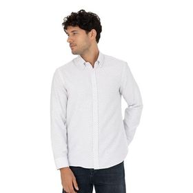 Pierre Cardin 50277458-VR013 Beyaz Desenli Erkek Gömlek