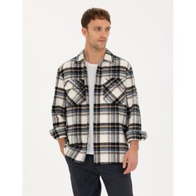 Pierre Cardin 50277735-VR033 Lacivert Desenli Erkek Gömlek